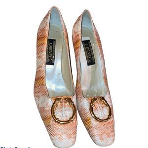J.Renee Leather faux snake Pattern Pumps